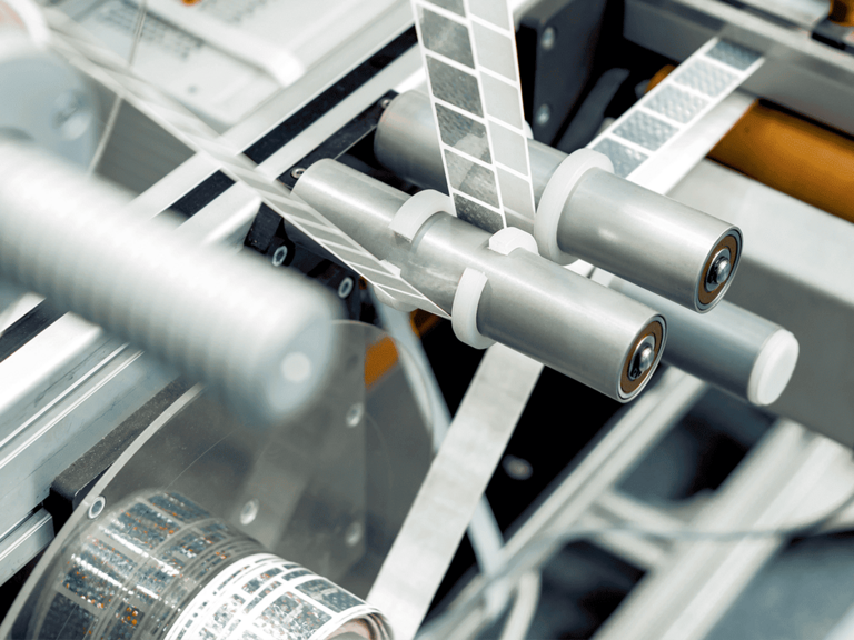 Linearschienen in Etikettiermaschine